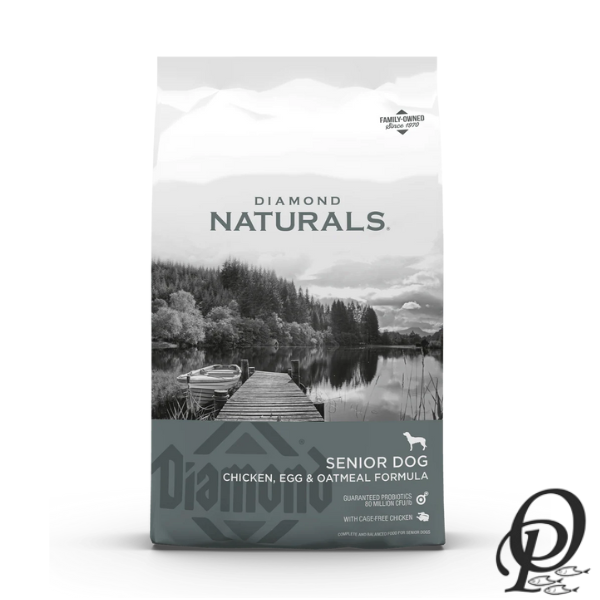 Diamond Naturals Senior Dog / Chicken Egg & Oatmeal –  Fórmula de pollo, huevo y avena para perros mayores