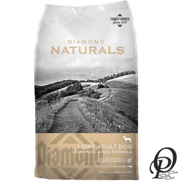 Diamond Naturals Light Adult Dog Lamb Meal & Rice Formula–  Fórmula ligera de harina de cordero y arroz para perros adultos