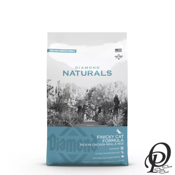DIAMOND NATURALS STERILIZED /FINICKY CAT FORMULA RICH IN CHICKEN MEAL & RICE– NUTRICIÓN PREMIUM PARA GATOS DE PALADAR SELECTIVO