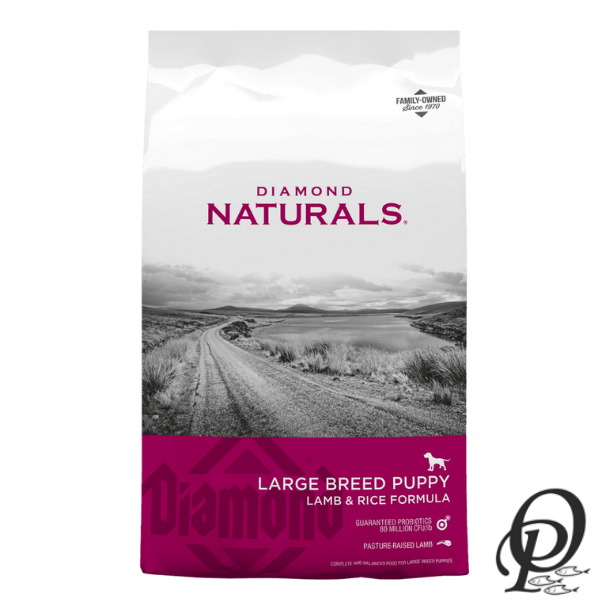 Diamond Naturals Large Breed Puppy - Fórmula de cordero y arroz para cachorros de razas grandes