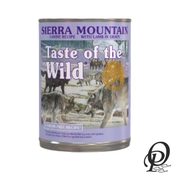 TASTE OF THE WILD SIERRA MOUNTAIN – ALIMENTO HÚMEDO PARA PERROS ADULTOS CON CORDERO ASADO (LATA 390 G)